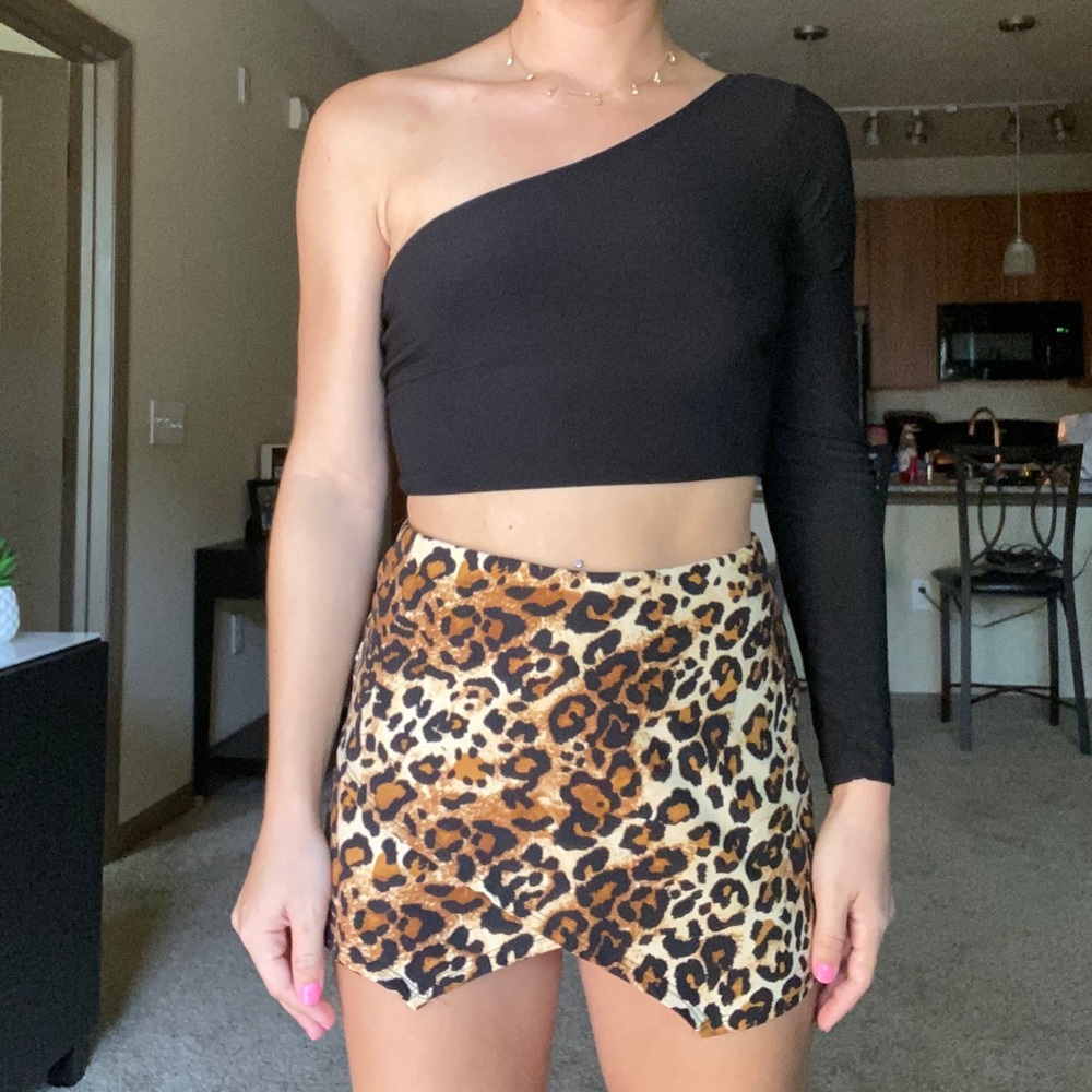 Leopard Print Skort